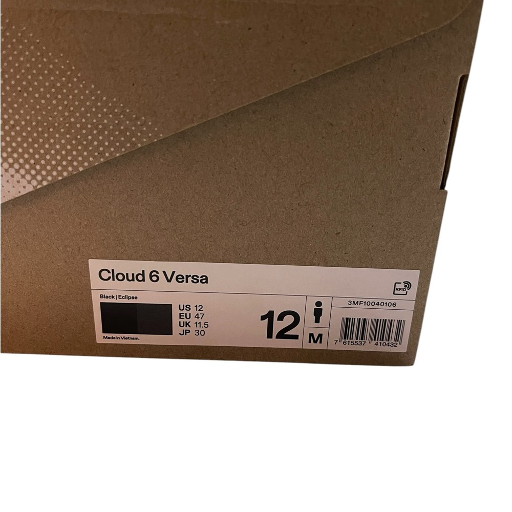 On Cloud 6 Versa, in the Black/Eclipse colorway. Men’s Size 12M - Picture 13 of 13